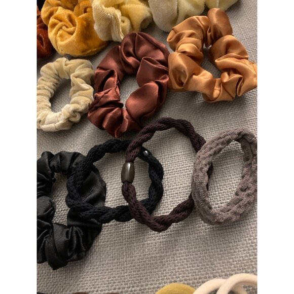 Hair Scrunchie Tie Neutral Color Assorted Bundle Set of 50 - Picture 10 of 11